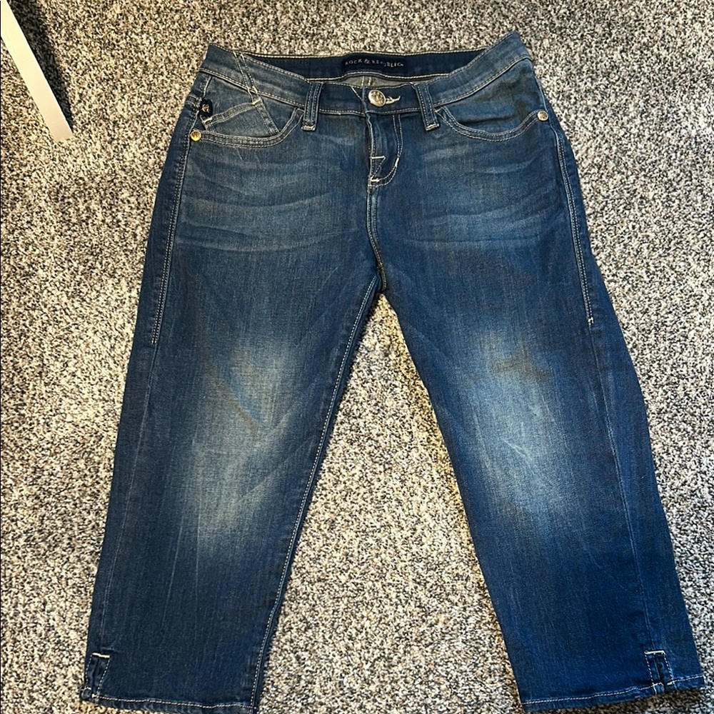 Rock & Republic Blue Ankle Cropped Jeans